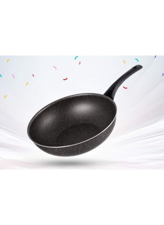 LAZORD Granite Deep Frying Pan 28 Cm Black  - Image 2