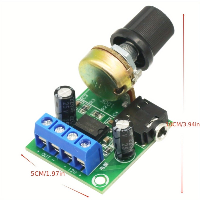 10W LM386 Audio Amplifier Board Mono 3.5mm DC 3 12V Volume Control Mini Power Amplifier Module Adjustable Volume YX1667 1PCS - Image 4