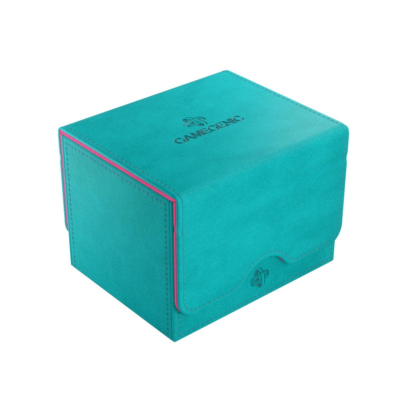 Gamegenic Sidekick 100 XL Convertible Deck Box Sideloading Card Storage Box with Removable Cover Holds 100 DoubleSleeved Cards in Extra Thick Inner Card Sleeves TealPink Color Made - Image 3
