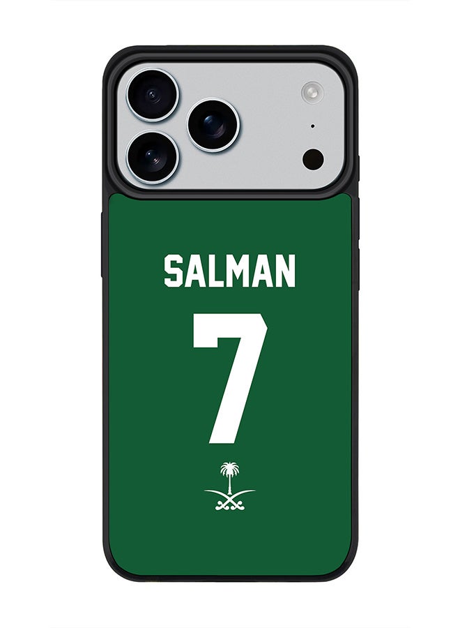 Stylizedd iPhone 17 Pro Max Case, [Compatible with MagSafe] Slim Magnetic cover Phone Case iPhone 17 Pro Max -Football - Saudi Arabia - Salman - Image 1