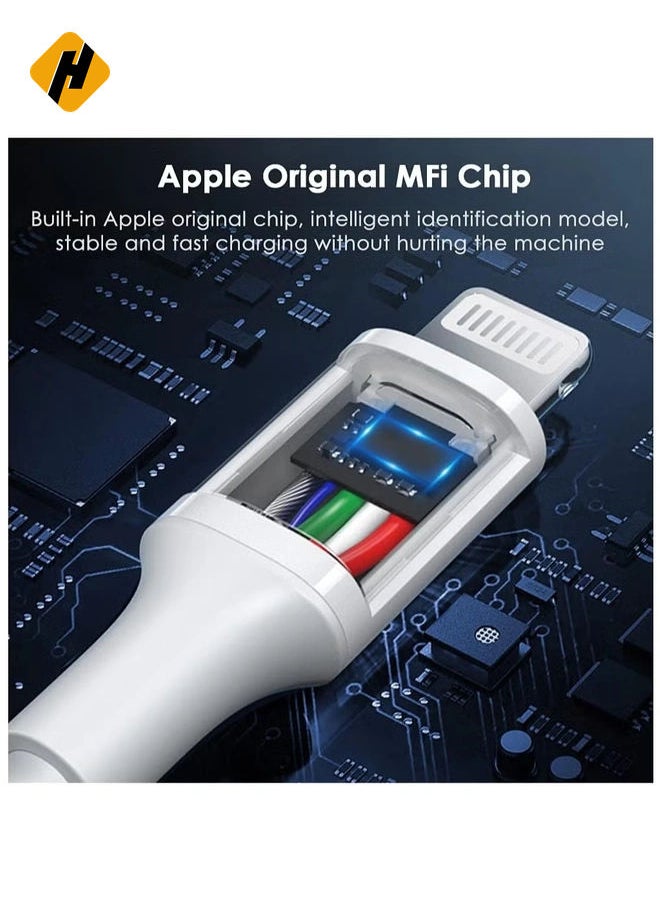 HuHa - 【MFi Certified】 iPhone 20W Charger Plug and 2M USB C to Lightning Cable PD Fast Charger USB C Plug Data Lead Compatible with iPhone 14/14 Plus/14 Pro/14 Pro Max/13/12/11/11 Pro/XS Max/XR/X/8/7/iPad - Image 1