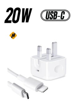 【MFi Certified】 iPhone 20W Charger Plug and 2M USB C to Lightning Cable PD Fast Charger USB C Plug Data Lead Compatible with iPhone 14/14 Plus/14 Pro/14 Pro Max/13/12/11/11 Pro/XS Max/XR/X/8/7/iPad