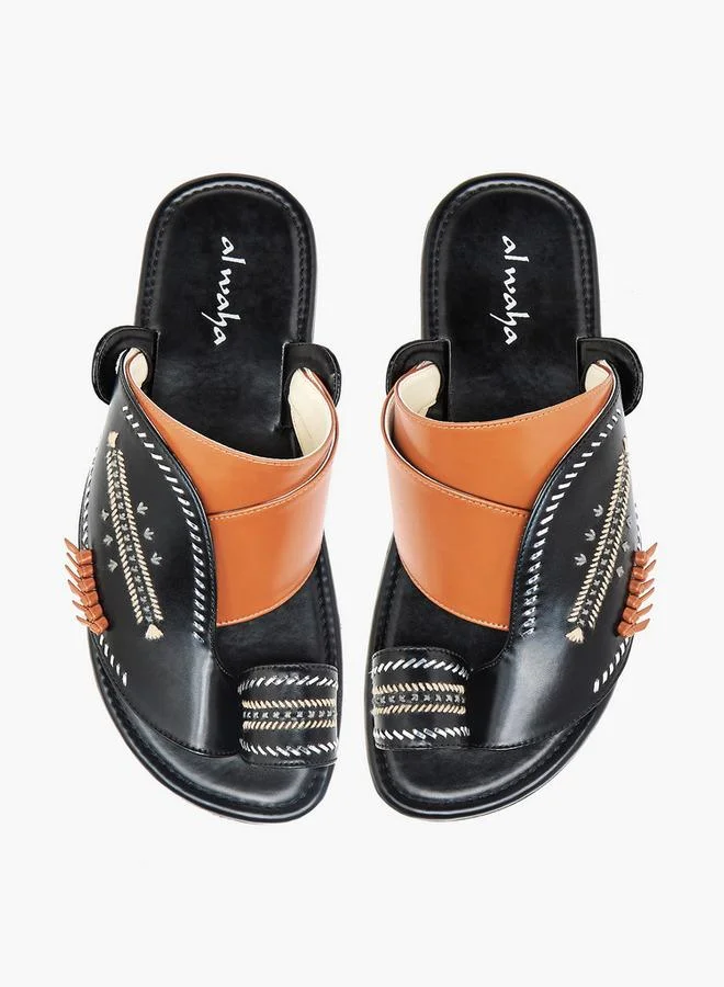 Al Waha Men Embroidered Arabic Sandals