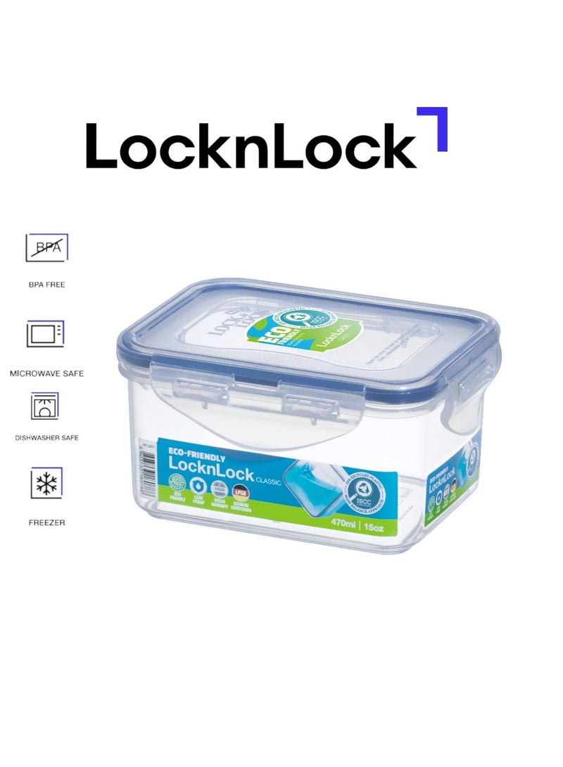 LOCK & LOCK LocknLock 470ml  Rectangular  Airtight Food Storage  - BPA-Free, Microwave, Freezer, and Dishwasher Safe - Image 1