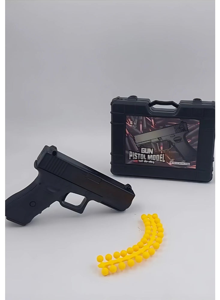 A gun with 28 pieces of soft beads and a small bag for unisex children as a gift  - Image 1