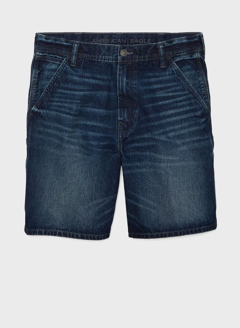 American Eagle Denim High Waist Carpenter Short