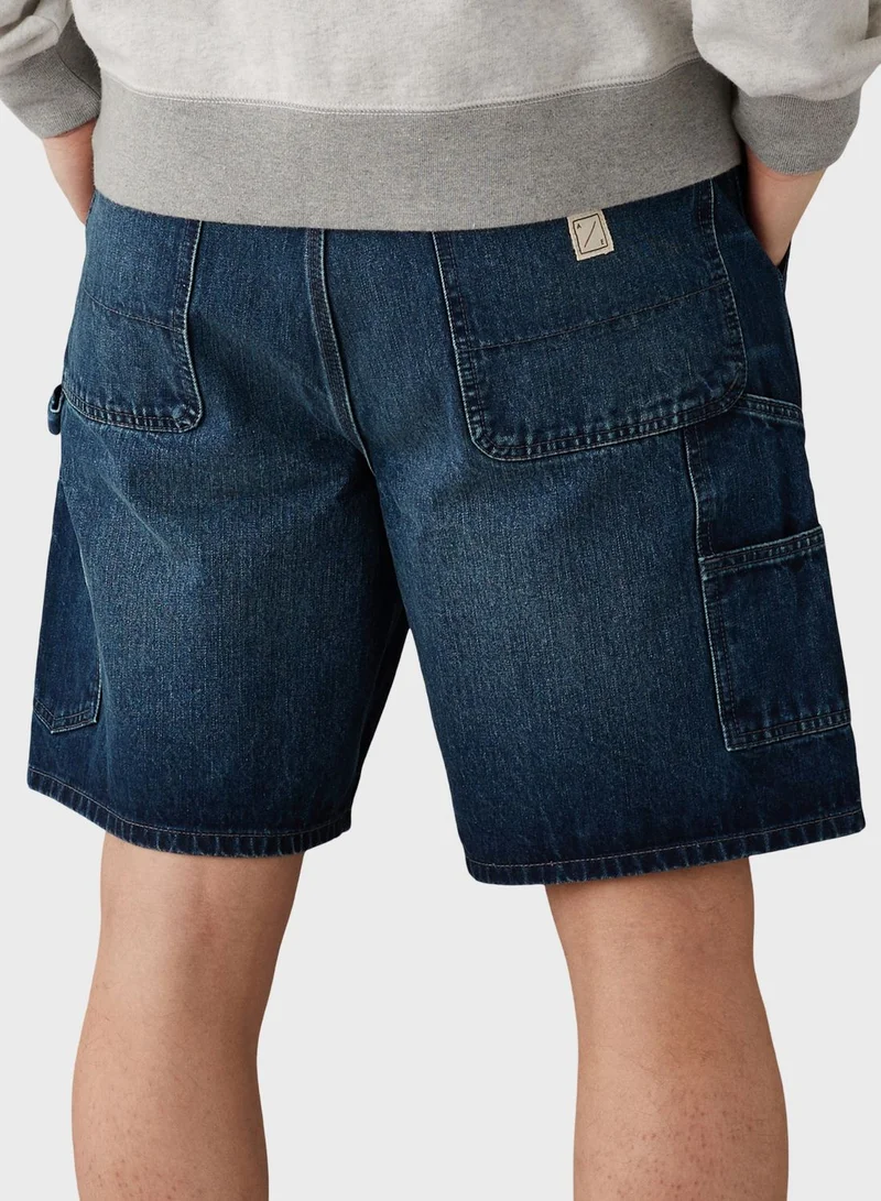 American Eagle Denim High Waist Carpenter Short