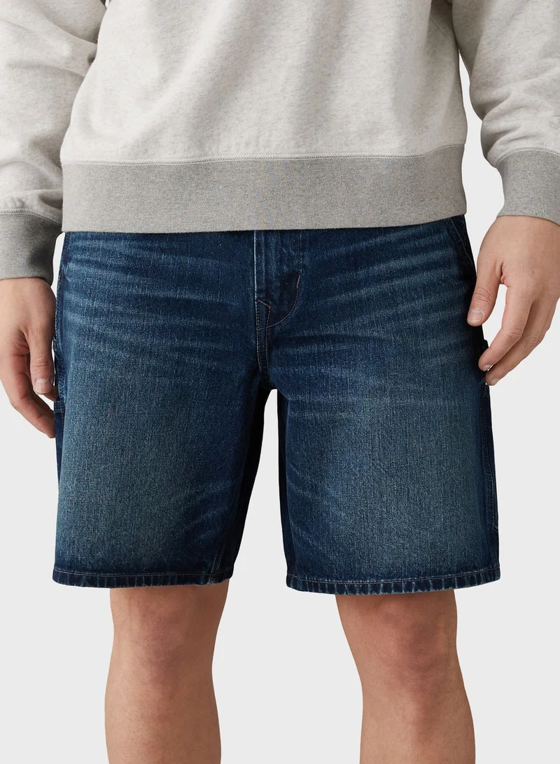 American Eagle Denim High Waist Carpenter Short