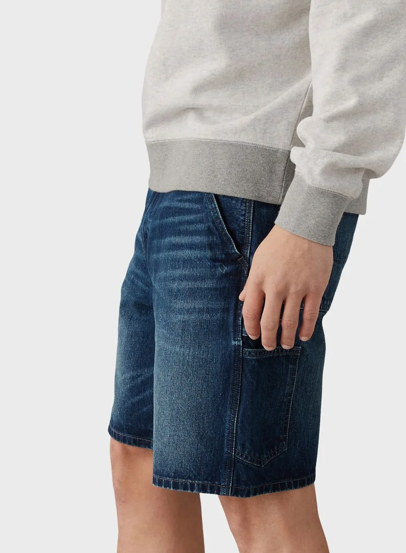 American Eagle Denim High Waist Carpenter Short