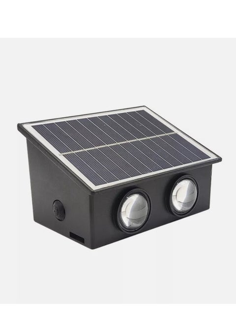 Outdoor Solar Fence Lights 4 LED with Multi-Color, Up and Down Lighting Solar Outdoor Wall Light Waterproof IP65