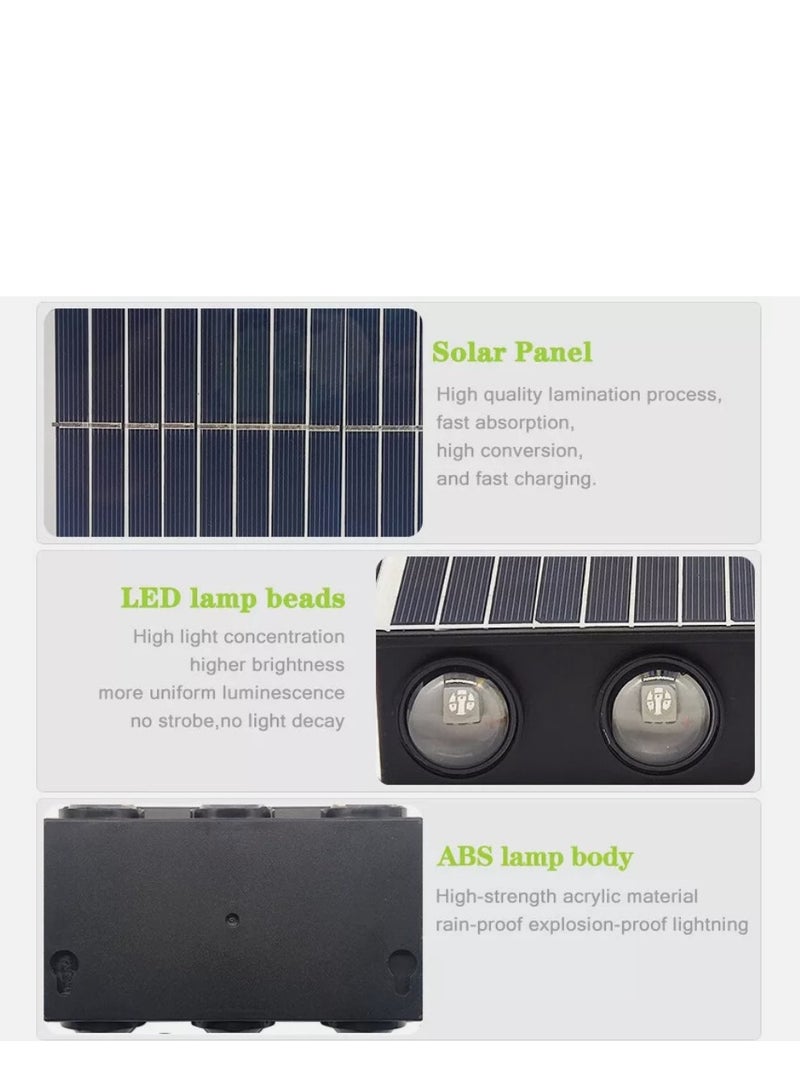 Generic Outdoor Solar Fence Lights 4 LED with Multi-Color, Up and Down Lighting Solar Outdoor Wall Light Waterproof IP65 - Image 3