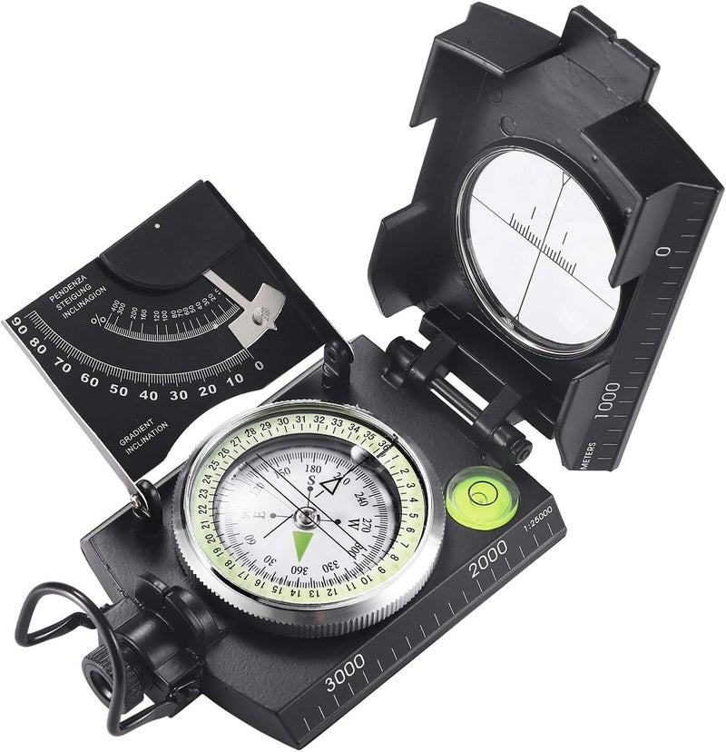 EYESKEY Multifunctional Military Sighting Navigation Compass with Inclinometer | Impact Resistant & Waterproof Compass for Hiking, Camping - Image 1
