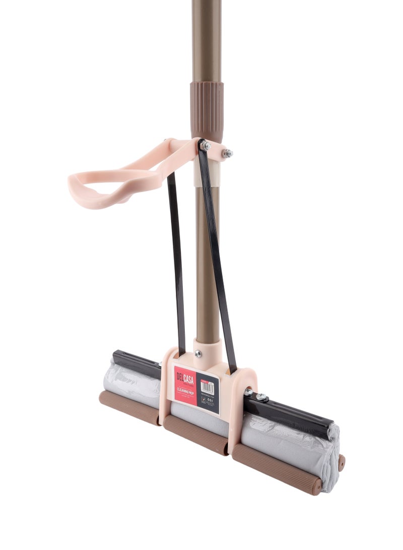 ديلكاسا ممسحة ديلكاسا لتنظيف الأرضيات بإسفنجة PVA ذاتية العصر - DC3467/ بمقبض طويل - Image 4