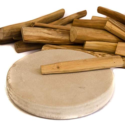 RDK Natural Sandalwood Pata Board Chandan Pata with Chandan Stick (Mysore) | Sandalwood Rubbing Stone with Original Chandan Stick for Pooja Path Havan | Size 5-inches - Image 4