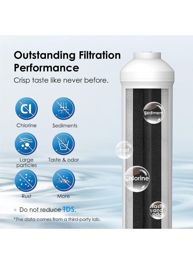 Waterdrop Inline Water Filter for Refrigerator and Ice Maker, NSF Certified High Capacity Drinking Water Filtration System with Direct Connect Fittings, Reduces Chlorine, PFAS/PFOA/PFOS - Image 2