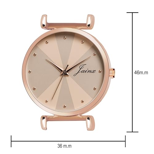 jainx Beige Silicone Band Analog Watch - for Women JW8637 - Image 5