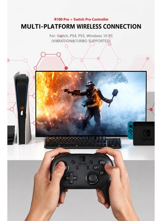 BIGBIG WON R100 Pro Wireless Controller Adapter for PS5 PS4 Xbox Series X|S Xbox One Elite Series Nintendo Switch & PC – Bluetooth Gaming Converter with Low Latency Turbo Function Vibration Support Plug & Play for FPS Competitive Gaming - view 5