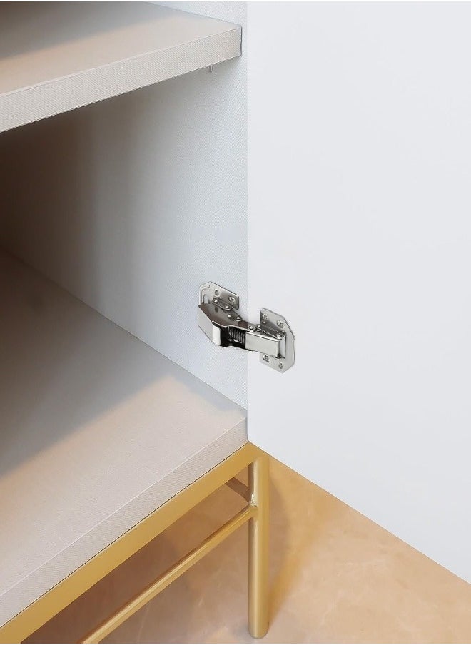 Generic - 2 Pack Hidden Hinges Soft Close Surface Mount Kitchen Cabinet Hinges, No Pre-drilled for Kitchen Cupboard - Image 1