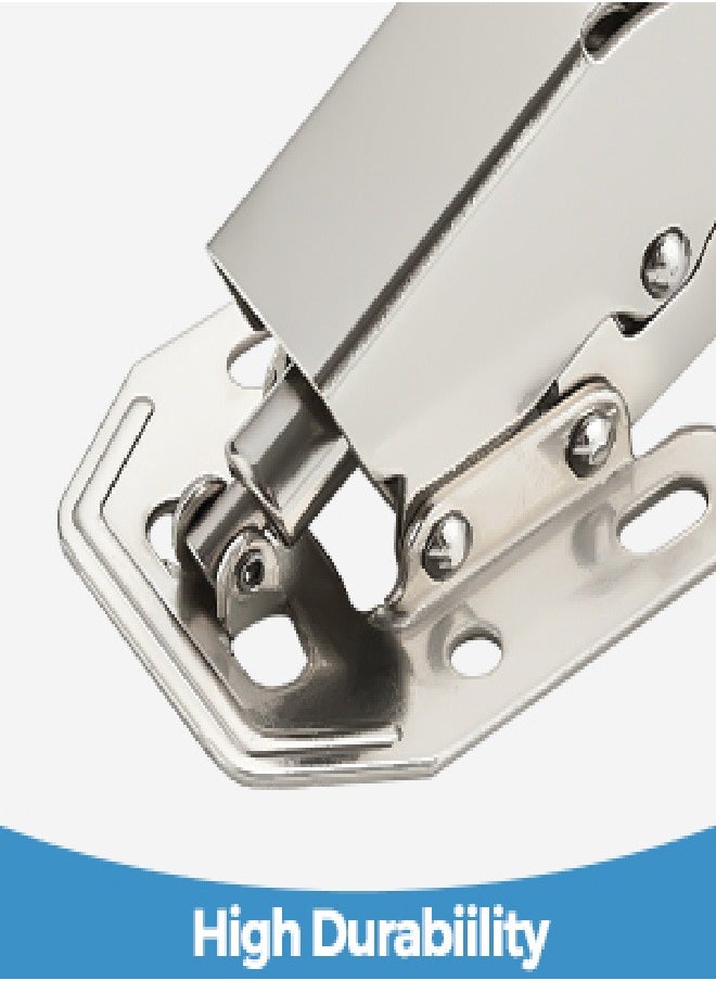 Generic - 2 Pack Hidden Hinges Soft Close Surface Mount Kitchen Cabinet Hinges, No Pre-drilled for Kitchen Cupboard - Image 1