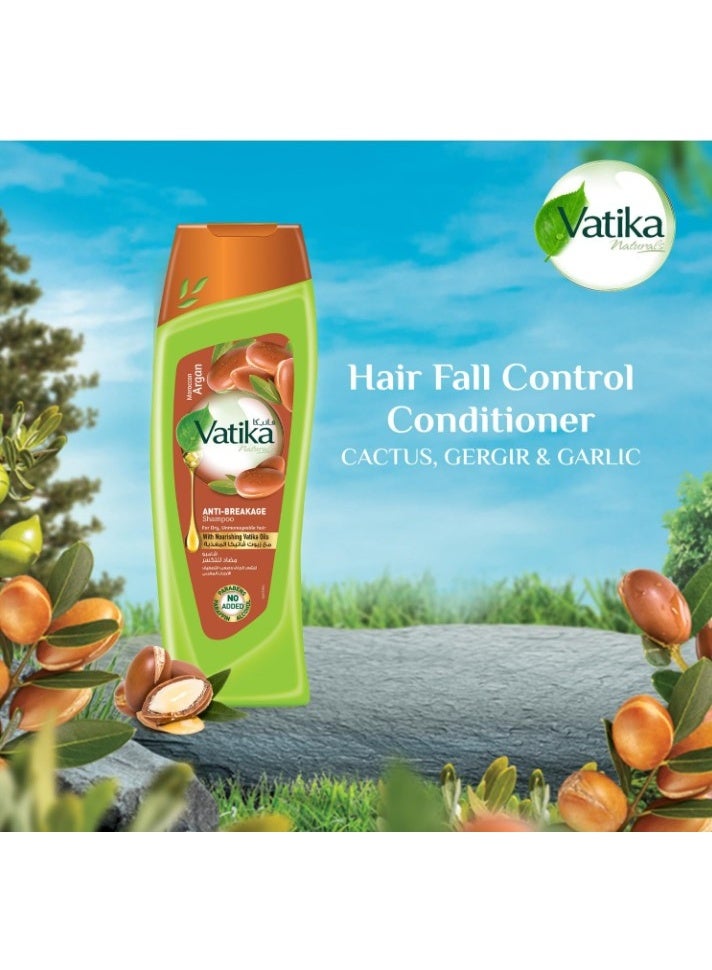 Vatika Naturals Moroccan Argan Anti-Breakage Shampoo 2x400 ml| For Dry, Unmanageable Hair | With Nourishing Vatika Oils | Super Value Pack of 2 - Image 2