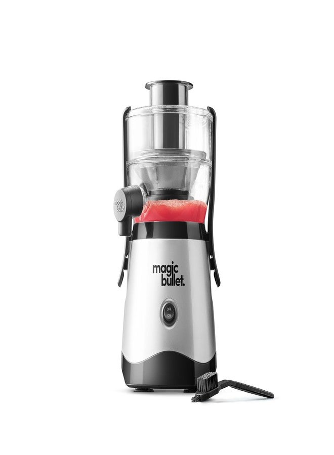 Magic Bullet® Mini Juicer, Countertop Space-Saving, 2" Feed Chute for Fruits and Vegetables, 400W, Compact Design, Black/Silver, MBJ10100 - Image 2