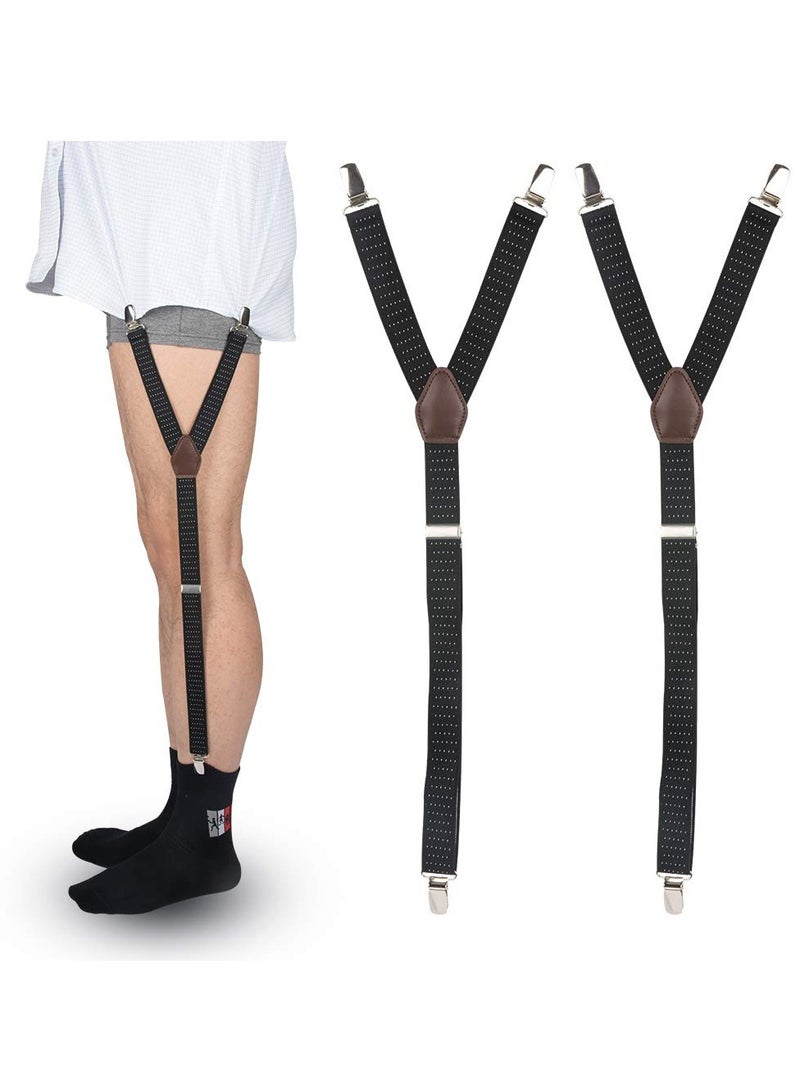 Men Shirt Stays for Tucking Adjustable Elastic Garters  Straps Sock Non slip Clamps Suspenders Holder Clips