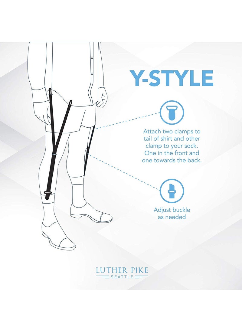 Men Shirt Stays for Tucking Adjustable Elastic Garters  Straps Sock Non slip Clamps Suspenders Holder Clips