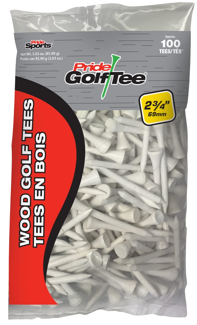 Pride Golf Tee, 2-3/4 inch Deluxe Tee , White - Image 1