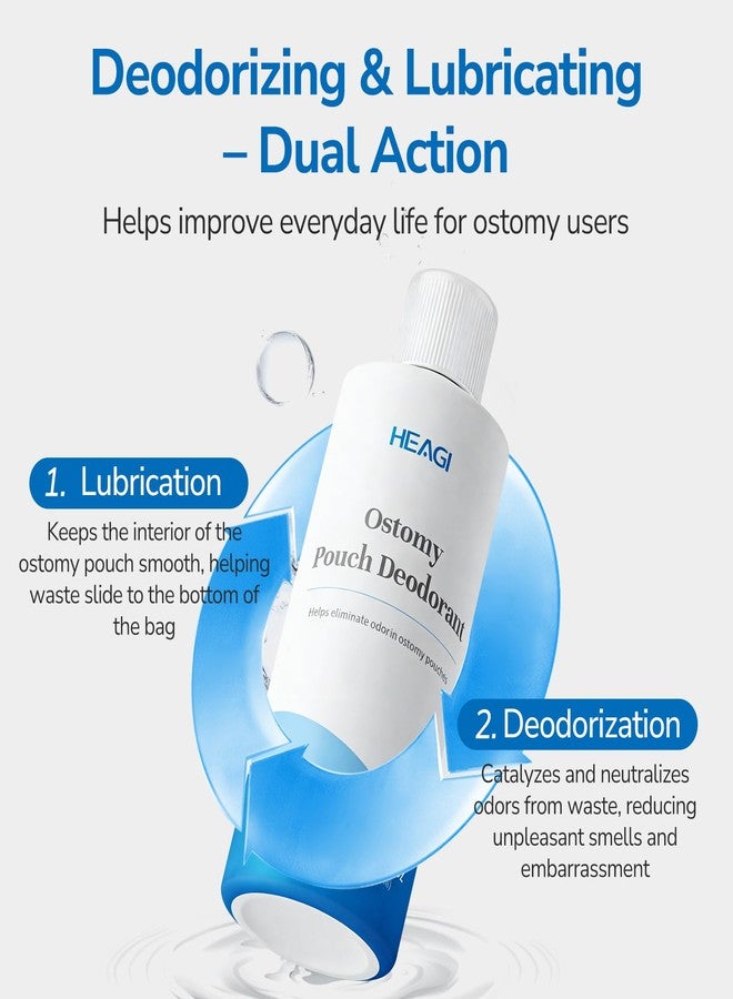 Heagimed Odor Eliminator Drops for Colostomy Bags, Ostomy Drops, Ostomy Supplies, Odor Neutralizer, Unscented, 8.5 oz Bottle - Image 5