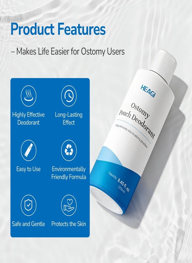 Heagimed Odor Eliminator Drops for Colostomy Bags, Ostomy Drops, Ostomy Supplies, Odor Neutralizer, Unscented, 8.5 oz Bottle - Image 4