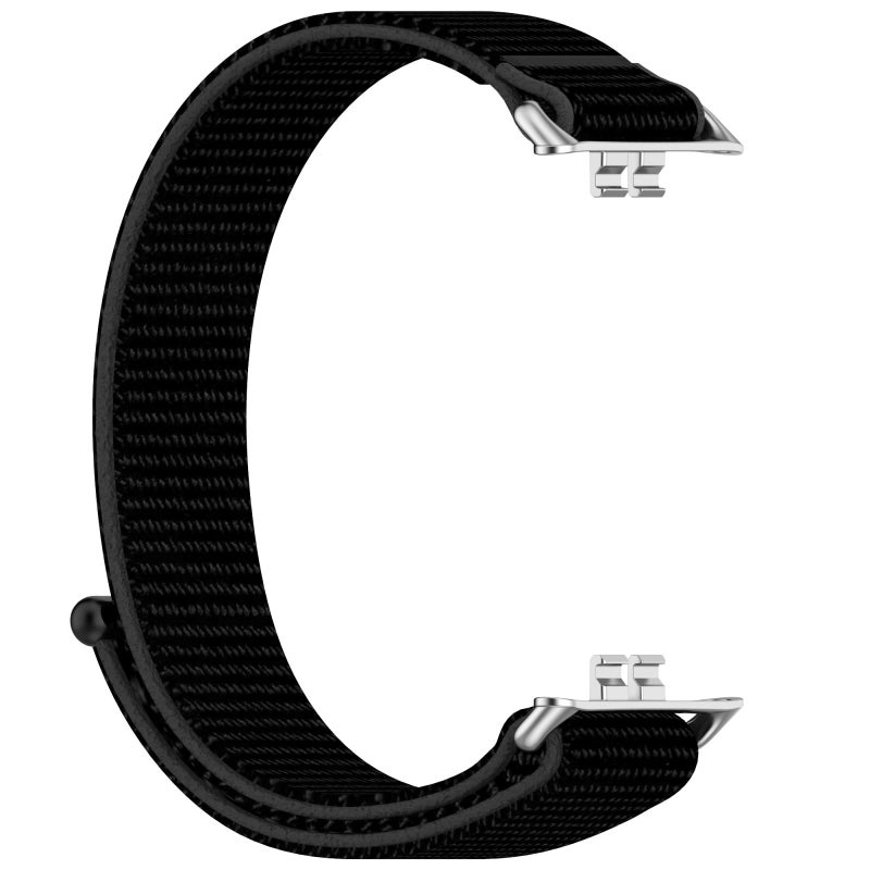 سوار ساعة For Honor Rossini 2I من النايلون مزود بخطاف وحلقة (أسود) - Image 3