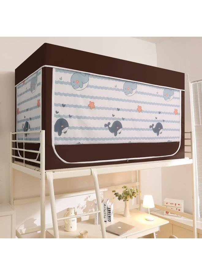 Bluejw RKT4 Student Dormitory Bed Curtain Plus Mosquito Net Integrated Upper Bunk Lower Bunk Full Shading Anti-mosquito Universal Zipper With Bracket - Image 1