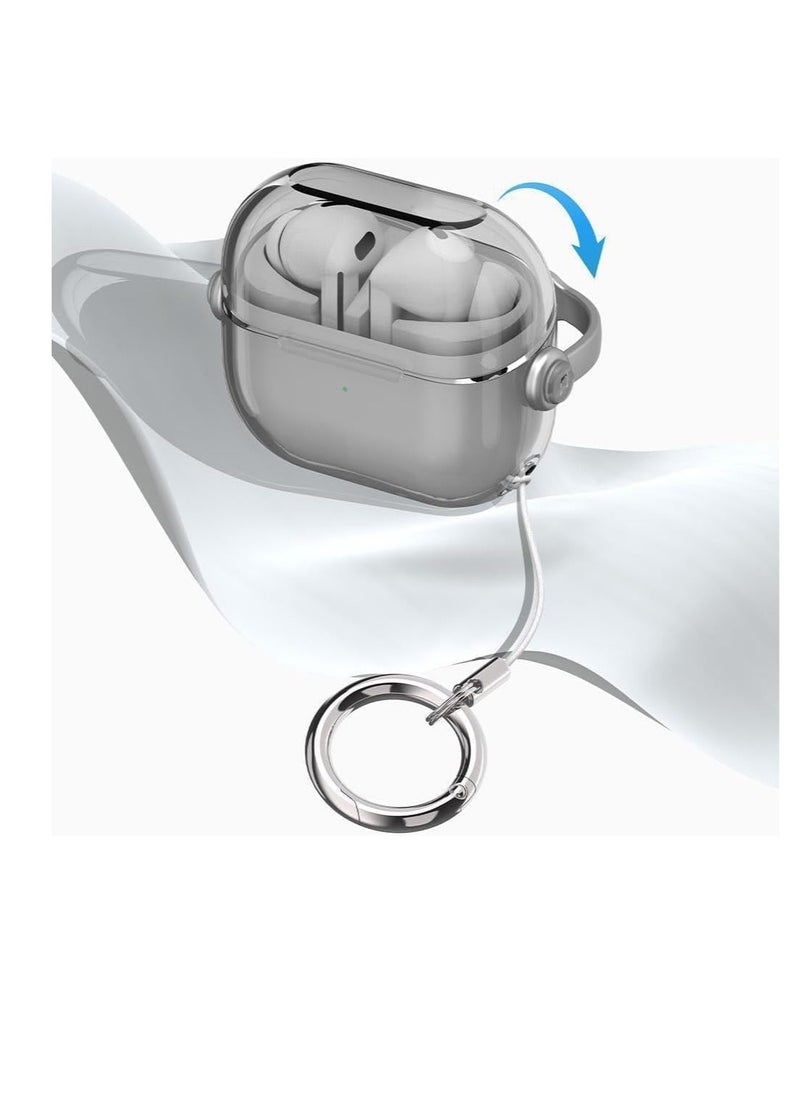 Generic - Case for Galaxy Buds 3 / Galaxy Buds 3 Pro, TPU clear case with 3-in-1 cleaner and keychain, unisex, protects and cleans earbuds and charging case, can be worn around the neck, easy to access - Image 1