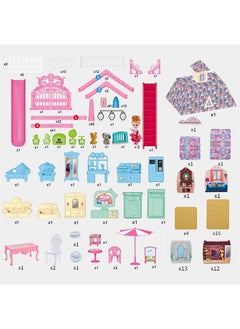 Beauenty Doll House,Dream House for Girls Pretend Toys-5 Story 16 Rooms Dollhouse,Toddler Playhouse DIY Building Kids Gift for for 3-10 Year Old Girls  - Image 2