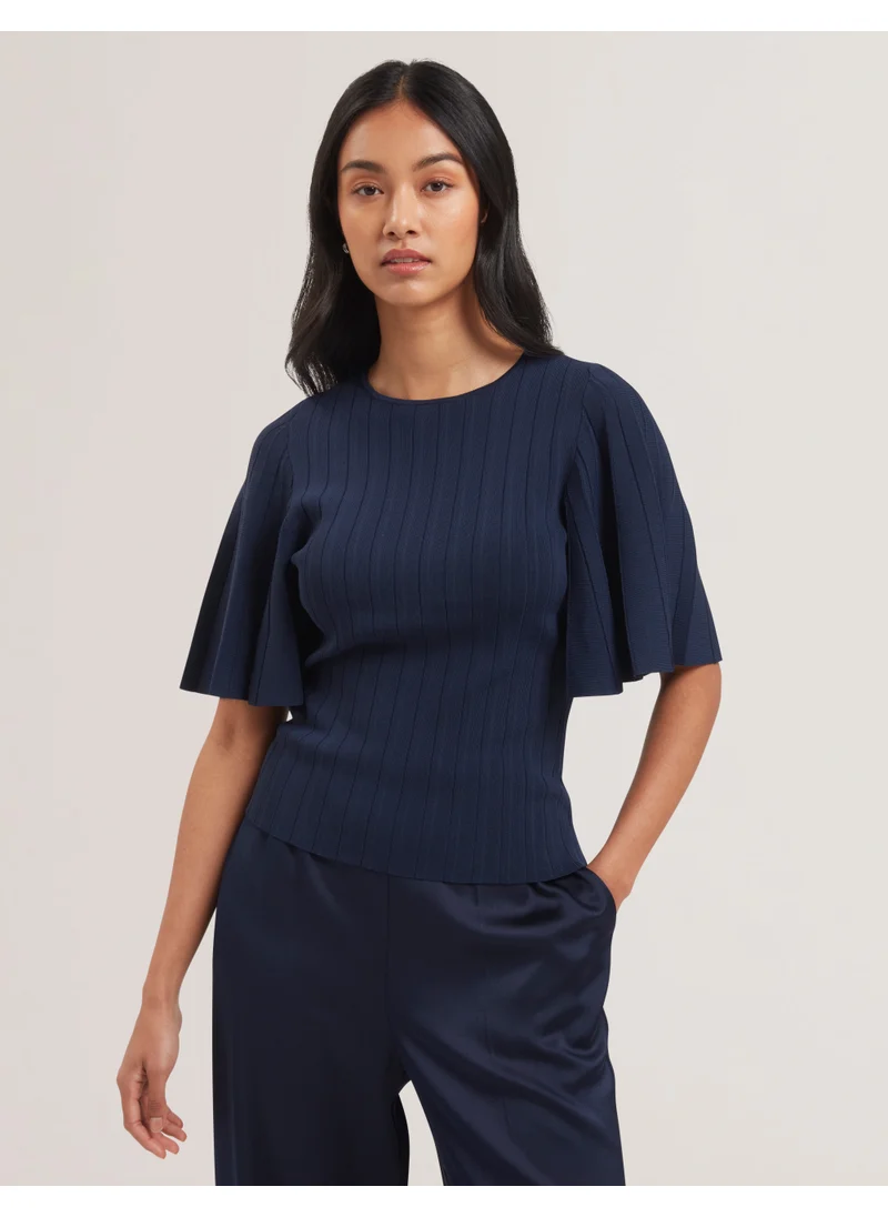 Ted Baker Flute Sleeve Knitted Top