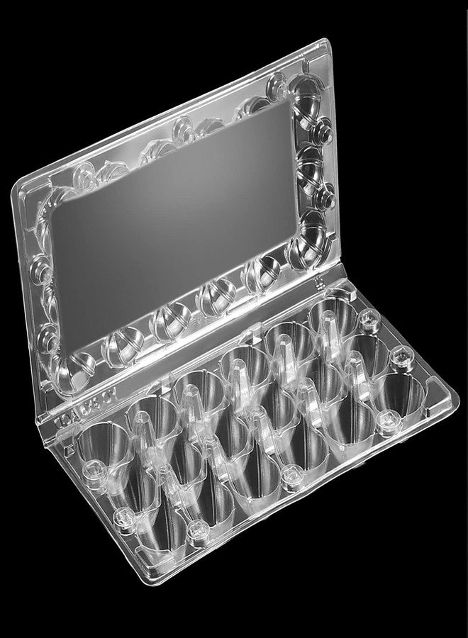 JAPCHET 100 Pack Stackable Plastic Egg Cartons - Reusable, Cheap Bulk, 18 Grid, Quail Egg Container - Image 5
