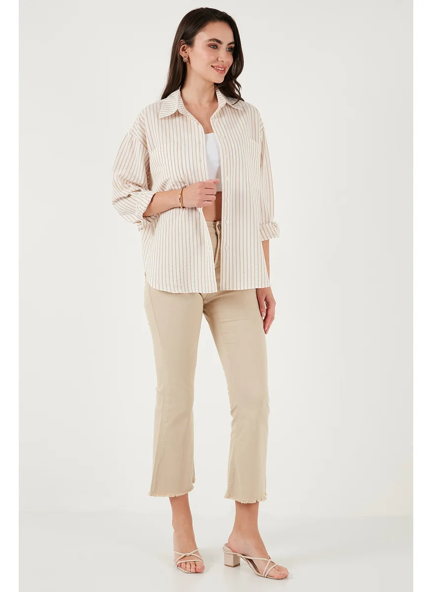 Lela Regular Fit Long Sleeve Striped Shirt Women's Shirt 6772875