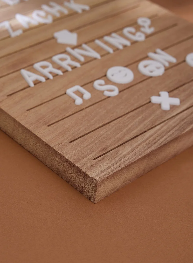Ginger Ray Letter Board - Rectangular With White Letters - Wooden