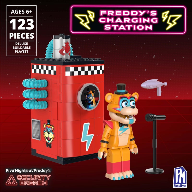 PhatMojo Five Nights at Freddy's - Phat$tacks Freddy's Charging Station Playset (123 Pieces, Series 1) - Image 2