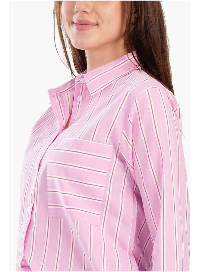 Carina - Timeless Striped Button-Down Shirt - Image 1
