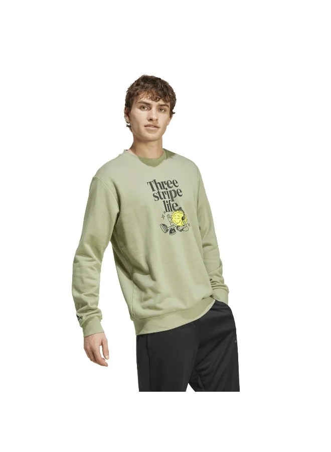 Adidas M Positive Crw Green Training Sweatshirts XS