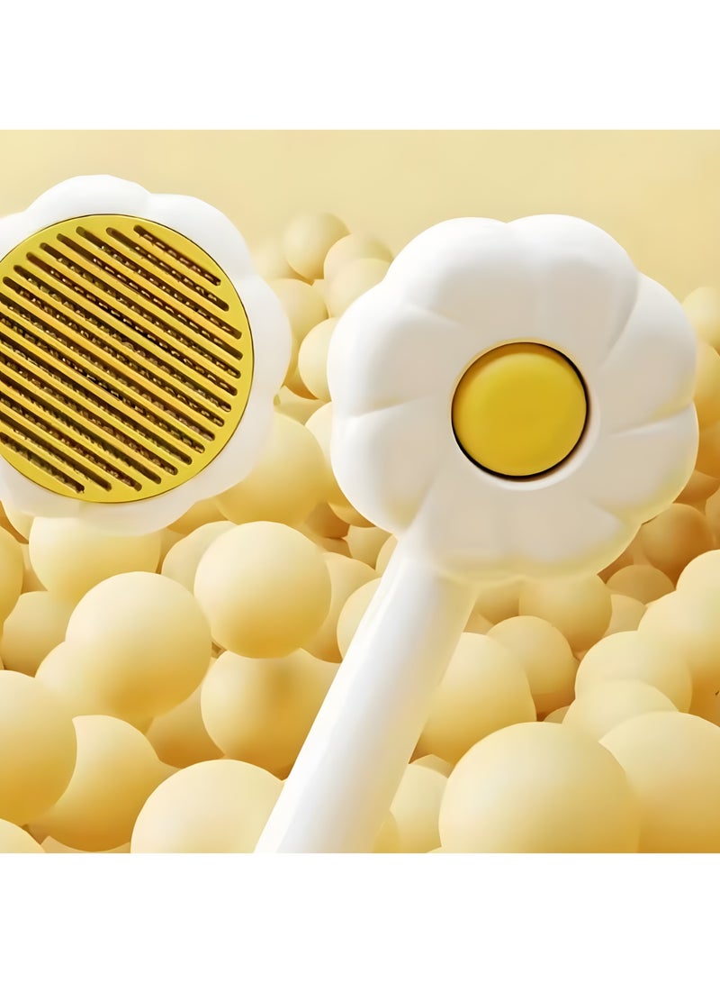 Pet grooming brush for cats and dogs to remove loose hair and clean fur, a professional detangling tool for short and long hair, ideal for reducing shedding and smoothing the coat. - Image 1