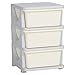 Qaba 3 Tier Kids Storage Unit Toy Organizers and Storage with 3 Drawer Chest for Kids Bedroom Nursery Kindergarten Living Room for Boys Girls Toddlers Cream White - Image 3