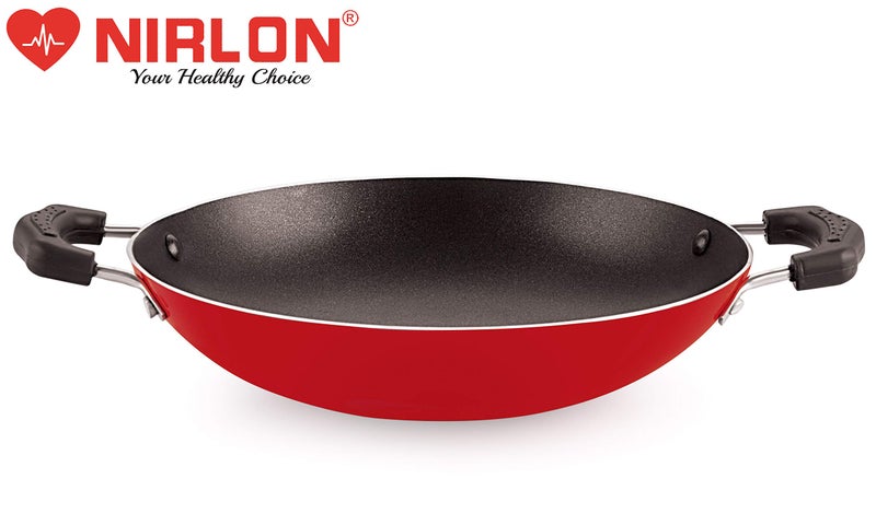 Nirlon Nirlon Non Stick Aluminium Gas Compatible Appa Chatti/Appam Pan/kallu with Steel Lid 22.5cm - 1 LTR(26mm_Classic_AC)  - Image 3