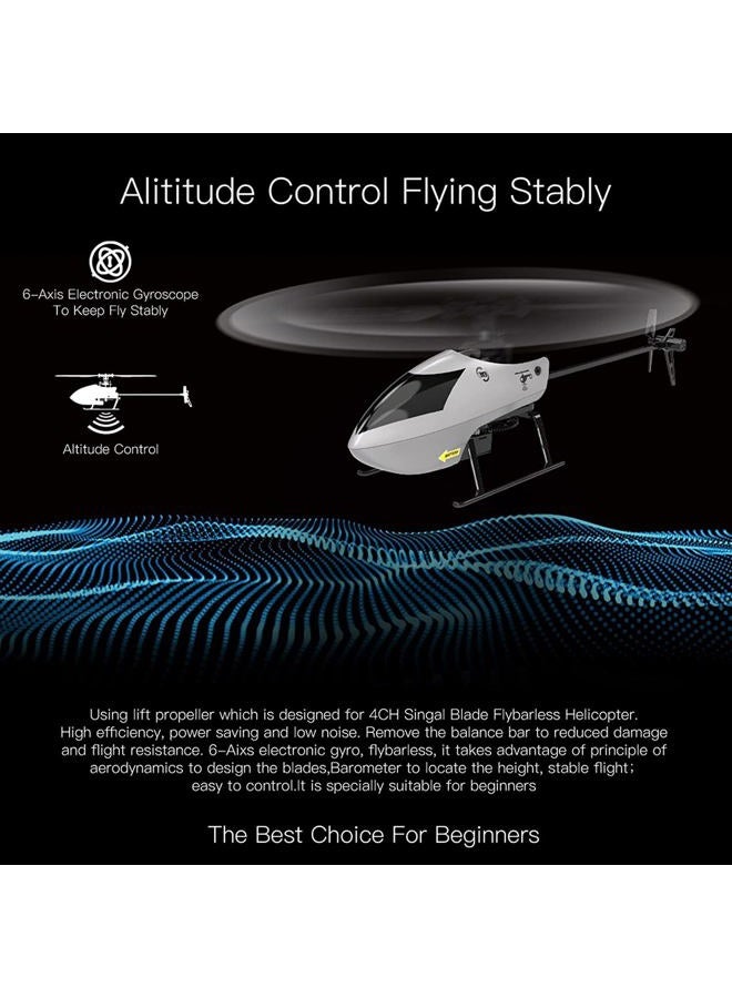 GoolRC C129 V2 RC Helicopter, 4 Channel Remote Control Helicopter with 6-Axis Gyro, 2.4GHz RC Aircraft with 3D Flips, Altitude Hold, One Key Take Off/Landing and 2 Batteries for Adults and Beginners - Image 5