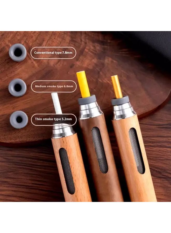 Wooden Car Ashtray Smokeless Nozzle Anti Drop Design Dust Free Portable Ashtray - Image 1