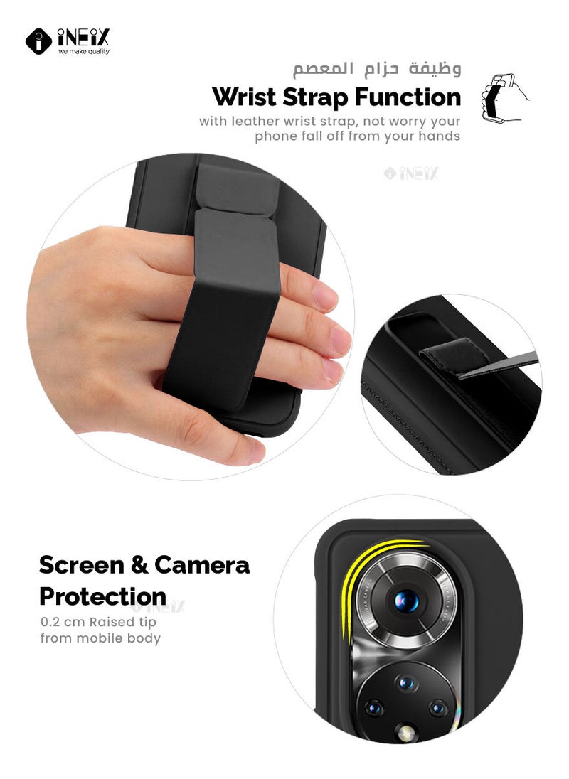 INEIX - 3 in 1 Magnetic Hand Grip Holder Case For Honor 50 5G Black - Image 1