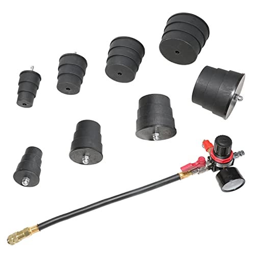 DPTOOL Turbo System Leakage Tester Turbocharger Air Pressure Guage Cooling System Intercoolers Radiators Hose Leaks Test with Regulator Manual Valve 1.38''-3.54'' - Image 2