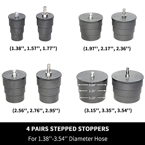 DPTOOL Turbo System Leakage Tester Turbocharger Air Pressure Guage Cooling System Intercoolers Radiators Hose Leaks Test with Regulator Manual Valve 1.38''-3.54'' - Image 3