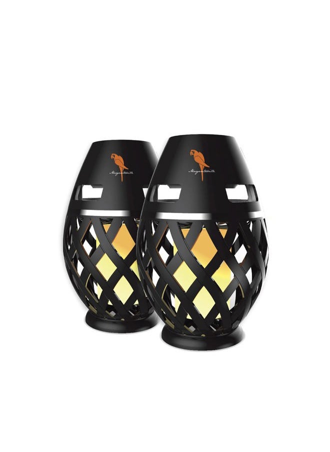 SAKAR Margaritaville Tiki Torch - Waterproof Bluetooth Speaker, Portable Party Speaker with Flickering LED Lights, Perfect for Travel, Parties, Yards, and Pools (2 Pack)  - Image 1